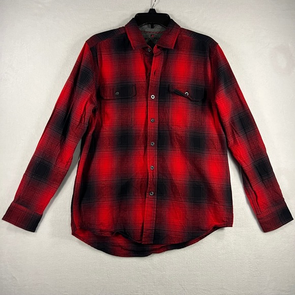 Woolrich Other - Woolrich Red Black Plaid Flannel Long Sleeve Button Up Shirt Men's Medium